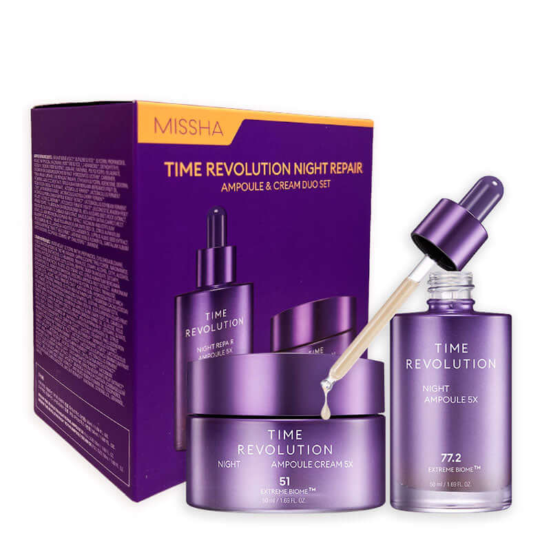 MISSHA Time Revolution Night Ampoule & Cream Duo Anti-aging Set