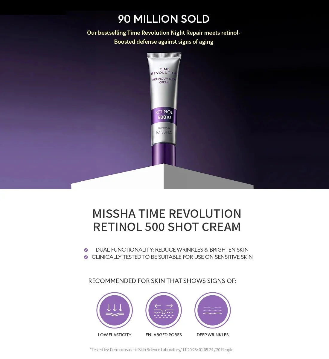 MISSHA Time Revolution Retinol 500 Shot Cream 60ml