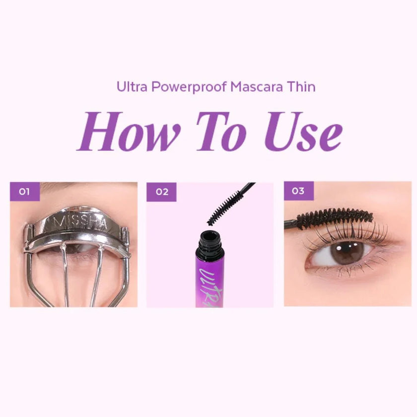 MISSHA Ultra Powerproof Thin Mascara Curling & Lengthening 9g