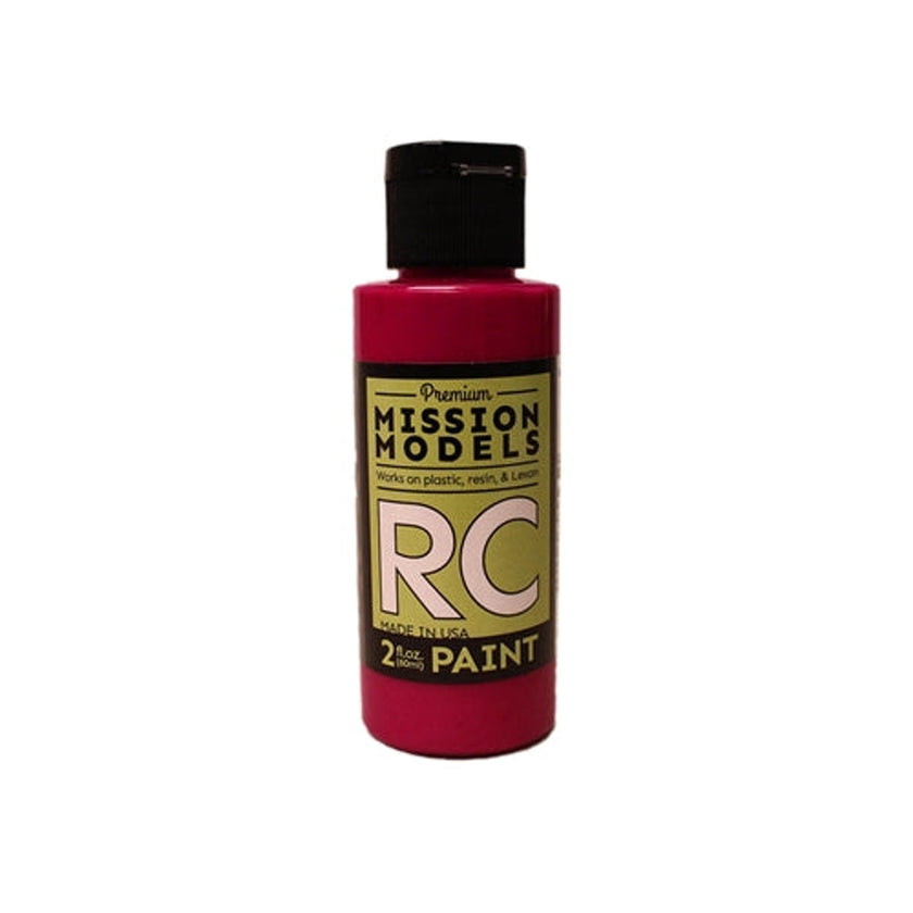 Mission Models MMRC-058 Water-based RC Paint, 2 oz bottle, Fluorescent Translucent Pink