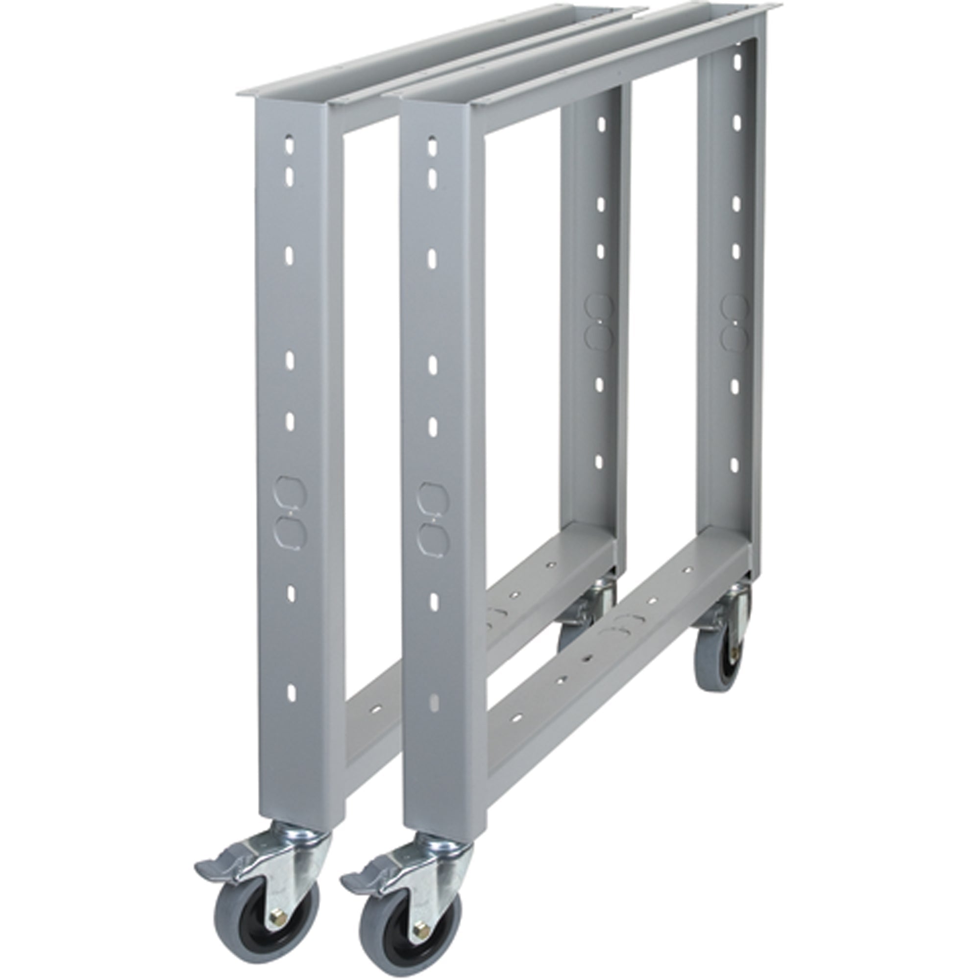 Banc de travail - Pieds en acier, 56 cm de profondeur x 81 cm de hauteur, par paire