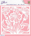 Nellie's Choice Mixed Media Stencil Square Size - Flowers-1