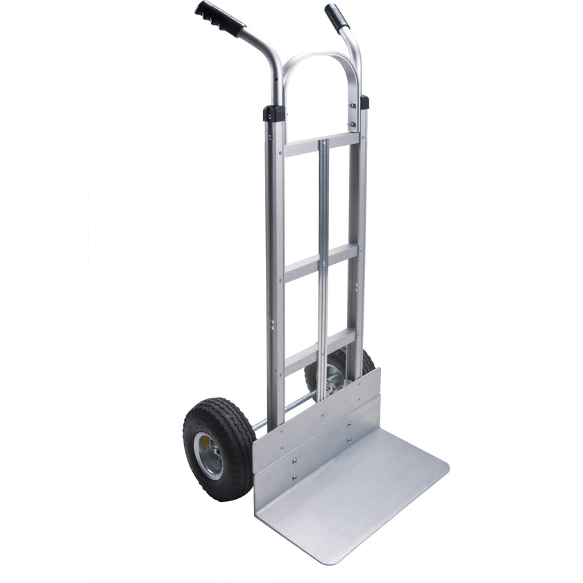 Knocked Down Hand Truck, Dual Handle, Aluminum, 50-5/8