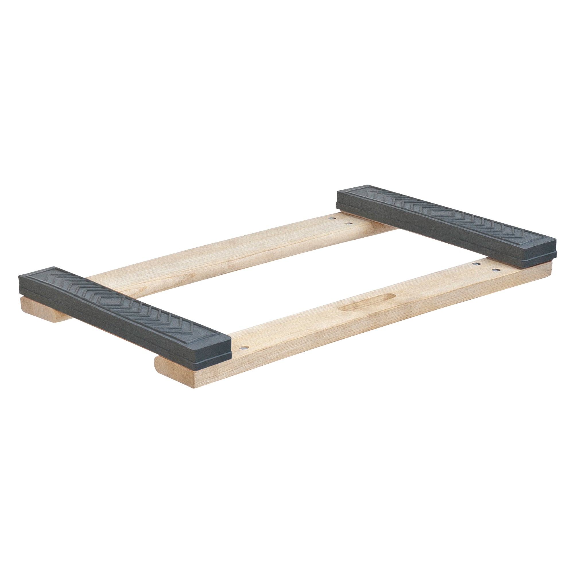 Châssis de chariot en bois dur avec embouts en caoutchouc, châssis en bois, 45,7 cm (L) x 76,2 cm (P) x 6,35 cm (H), capacité de 408 kg.