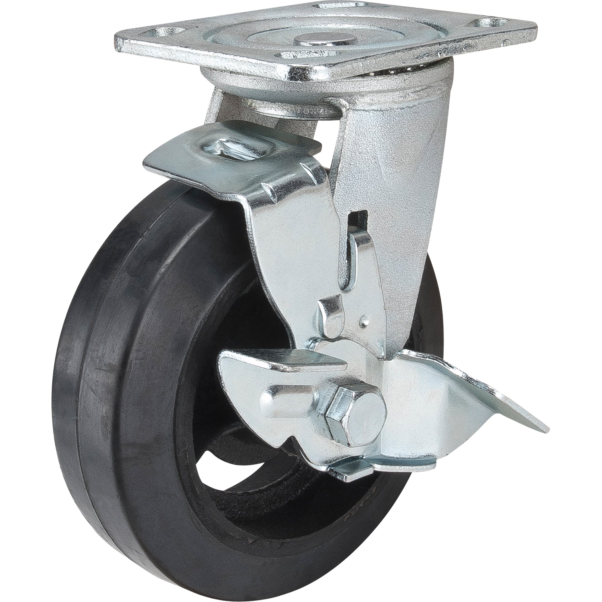 Mold-on Caster, Swivel with Brake, 8