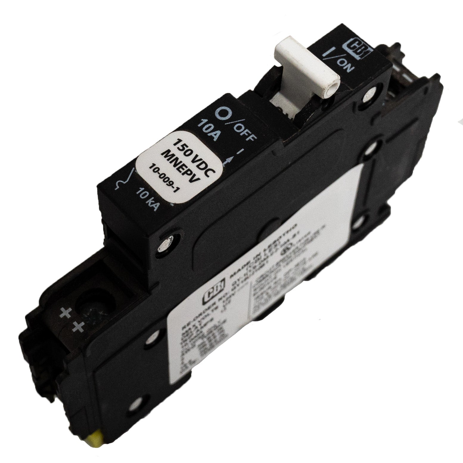 MidNite Solar, 10A, 150 VDC, DIN rail mount breaker, 13mm wide | MNEPV10