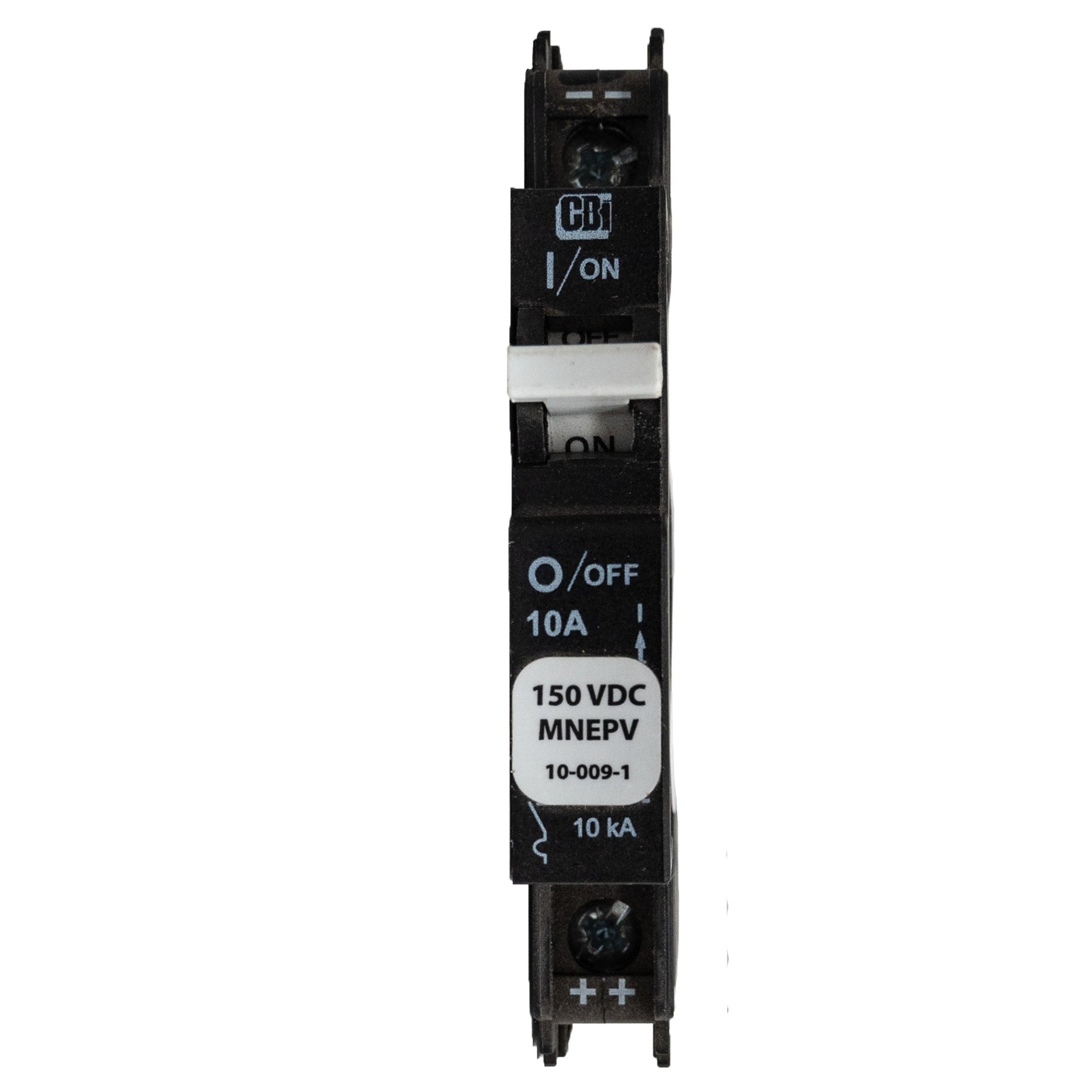 MidNite Solar, 10A, 150 VDC, DIN rail mount breaker, 13mm wide | MNEPV10