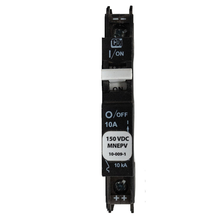 MidNite Solar, 10A, 150 VDC, DIN rail mount breaker, 13mm wide | MNEPV10