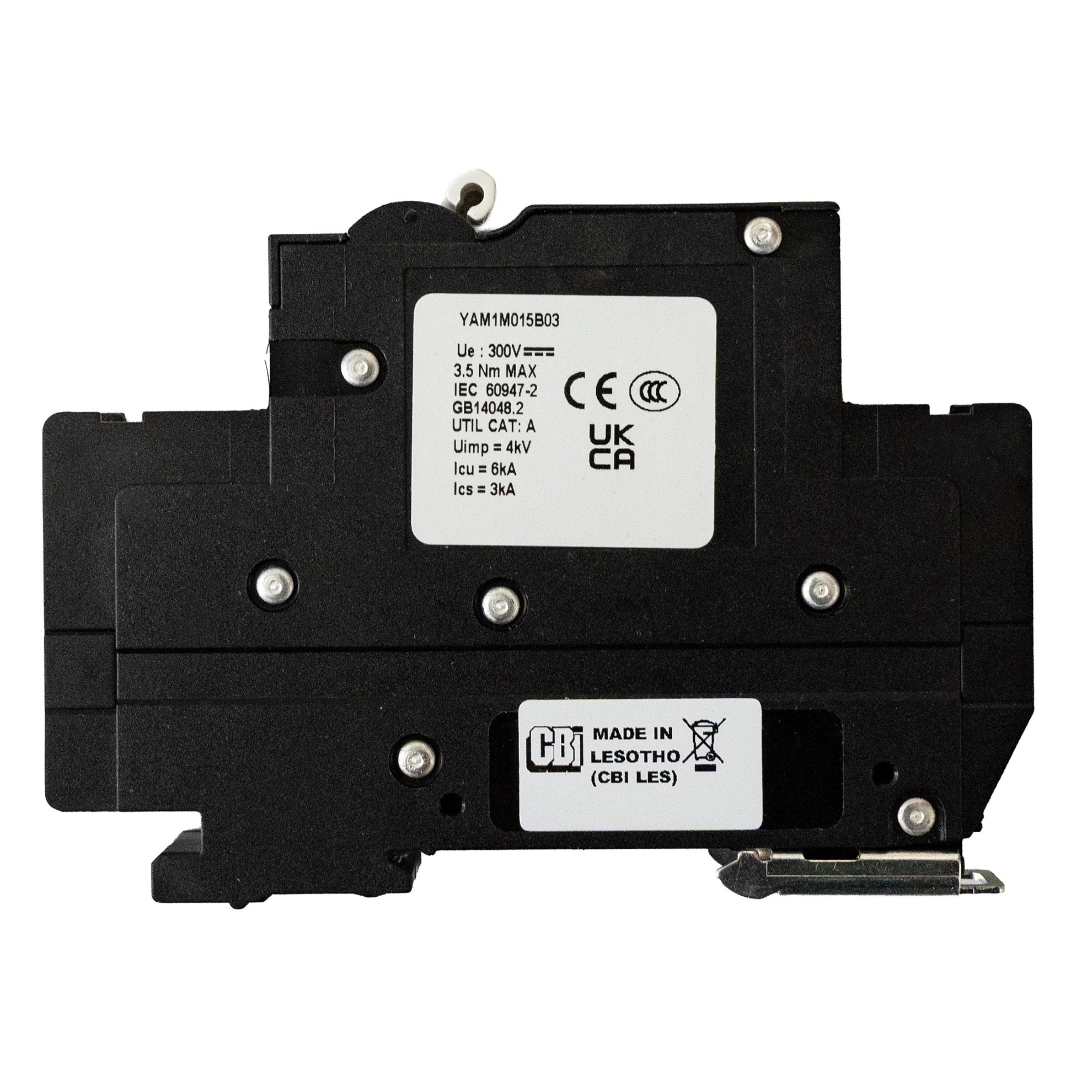 MidNite Solar, 15A, 300 VDC, DIN rail mount breaker, 13mm wide | MNEPV15-300