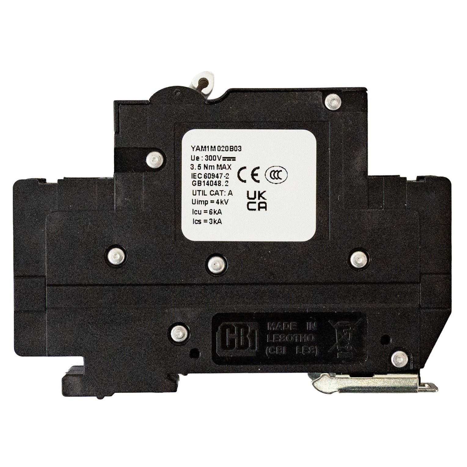 MidNite Solar, 20A, 300 VDC, DIN rail mount breaker, 13mm wide | MNEPV20