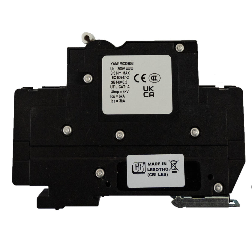 MidNite Solar, 30A, 300 VDC, DIN rail mount breaker, 13mm wide | MNEPV30