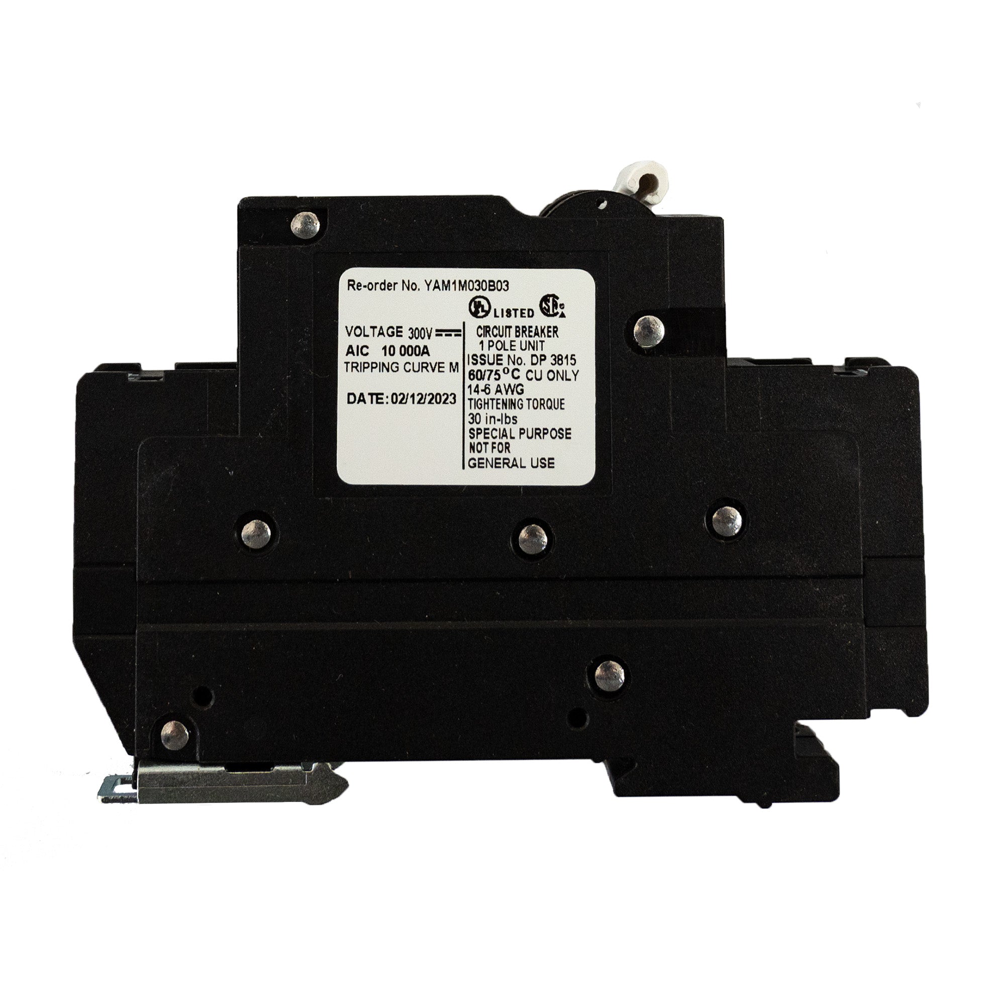 MidNite Solar, 30A, 300 VDC, DIN rail mount breaker, 13mm wide | MNEPV30