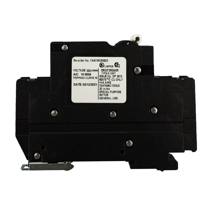 MidNite Solar, 30A, 300 VDC, DIN rail mount breaker, 13mm wide | MNEPV30