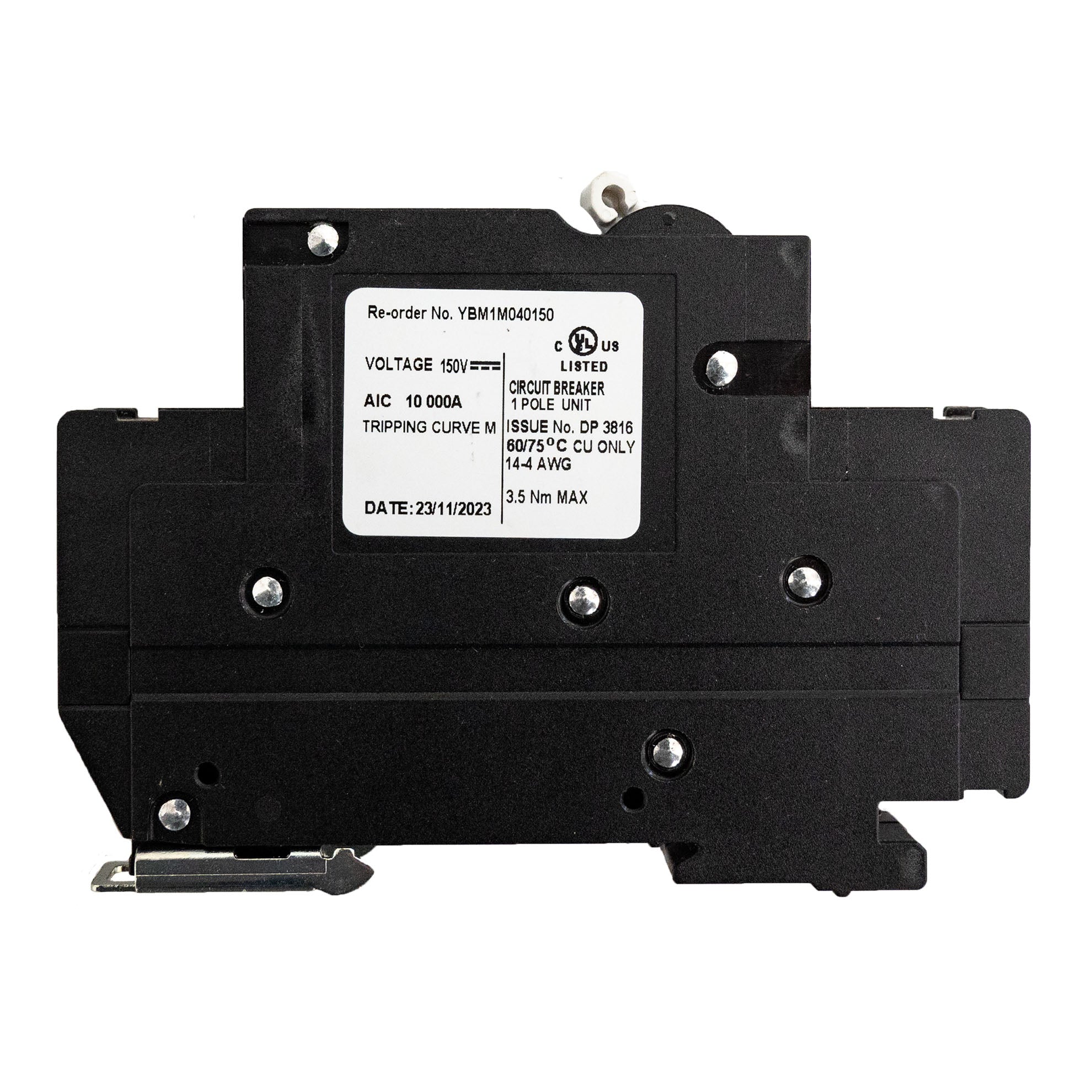 MidNite Solar, 40A, 150/300 VDC, DIN rail mount breaker, 13mm wide | MNEPV40