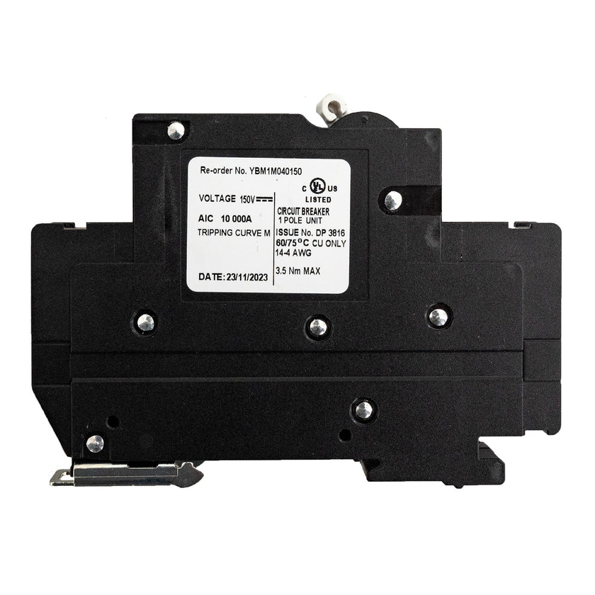 MidNite Solar, 40A, 150/300 VDC, DIN rail mount breaker, 13mm wide | MNEPV40