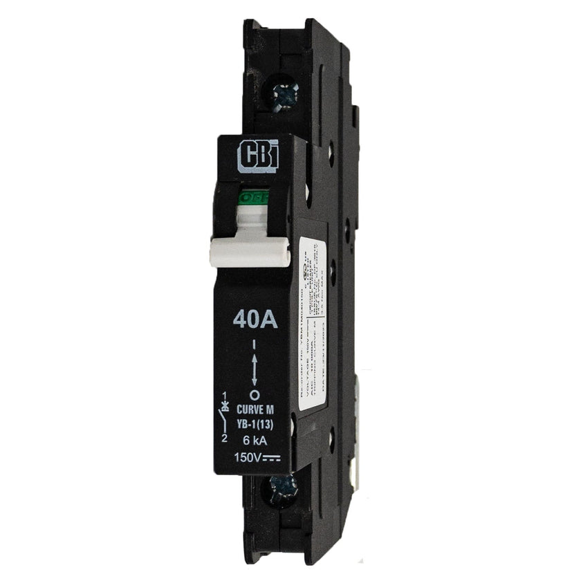 MidNite Solar, 40A, 150/300 VDC, DIN rail mount breaker, 13mm wide | MNEPV40