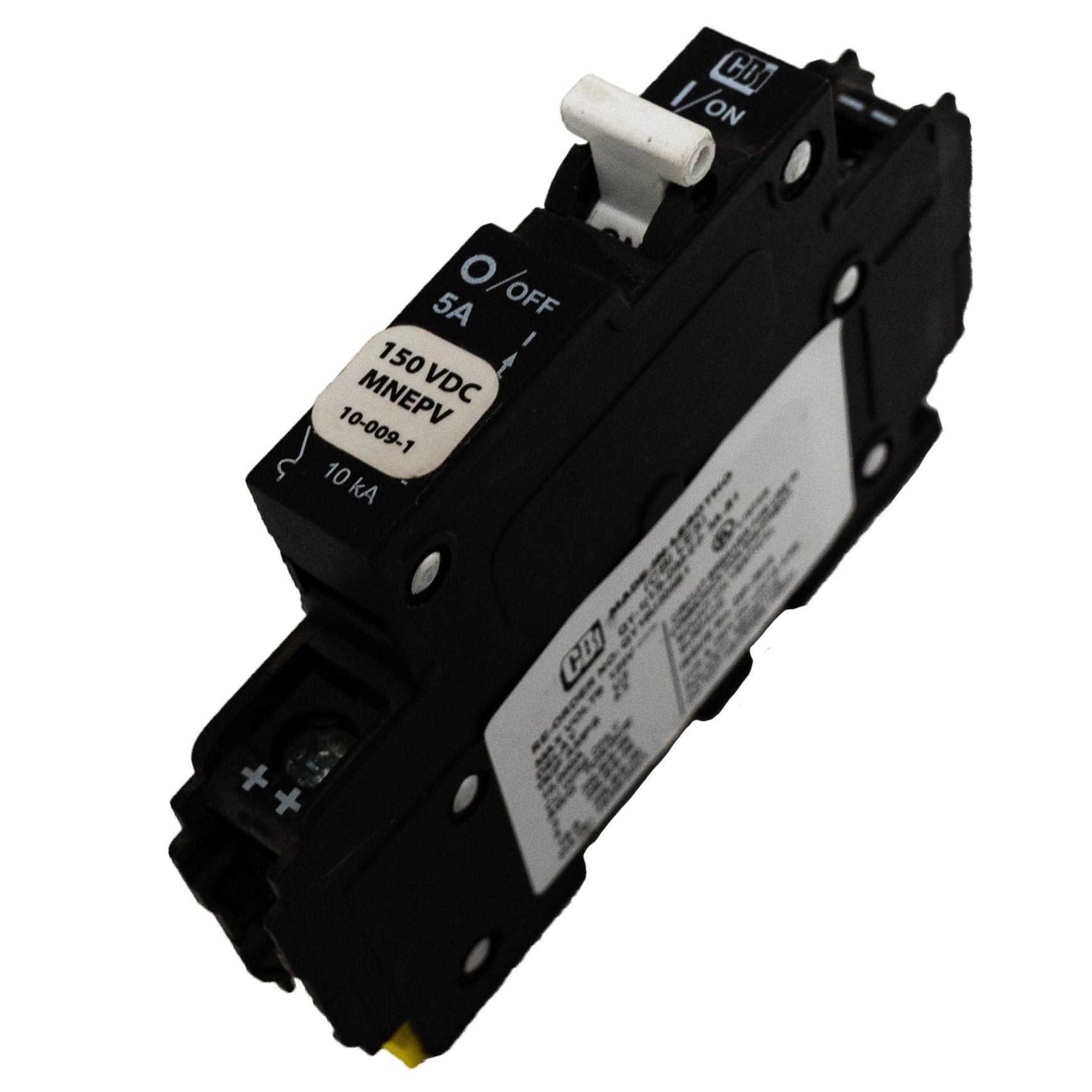 MidNite Solar, 5A, 150 VDC, DIN rail mount breaker, 13mm wide | MNEPV5