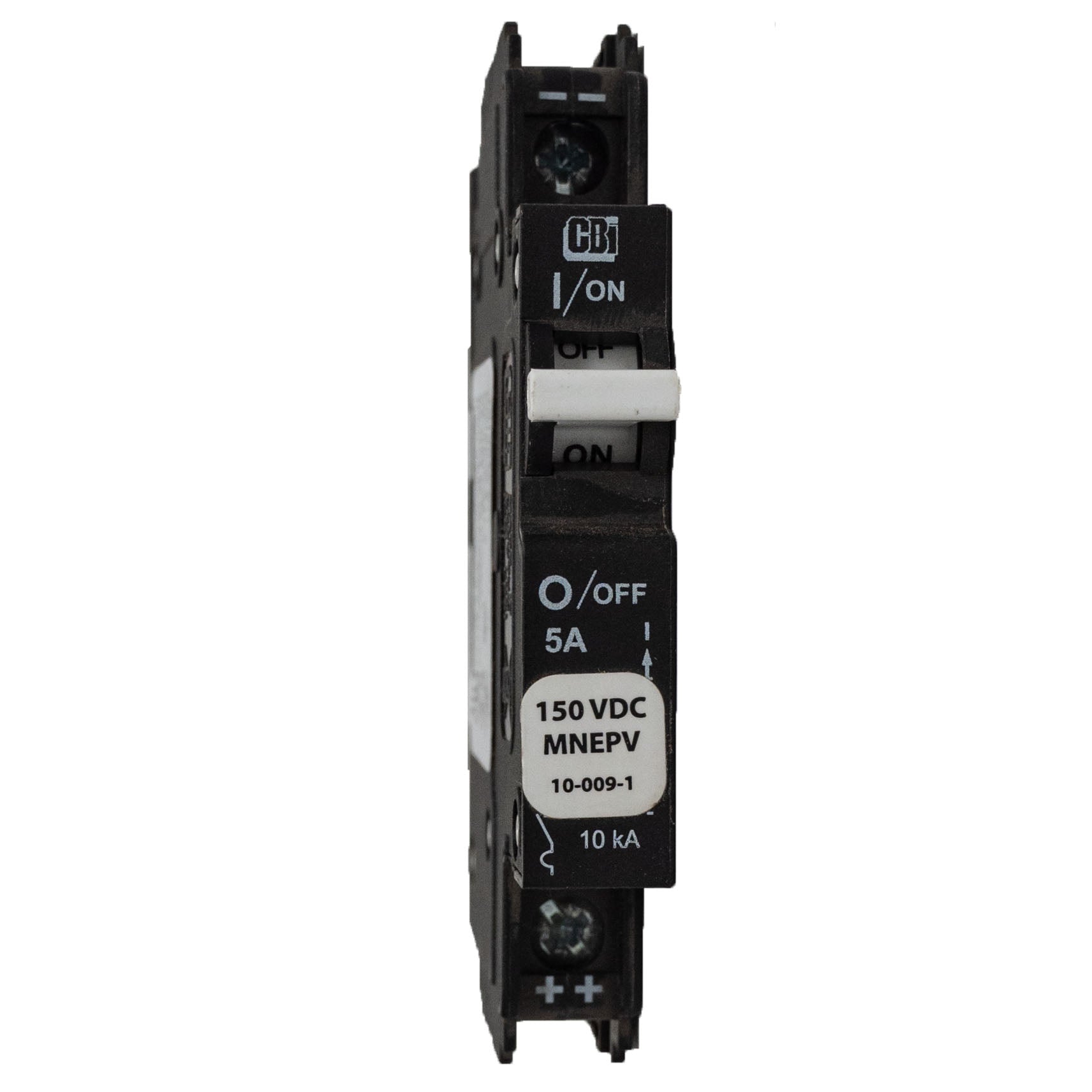 MidNite Solar, 5A, 150 VDC, DIN rail mount breaker, 13mm wide | MNEPV5