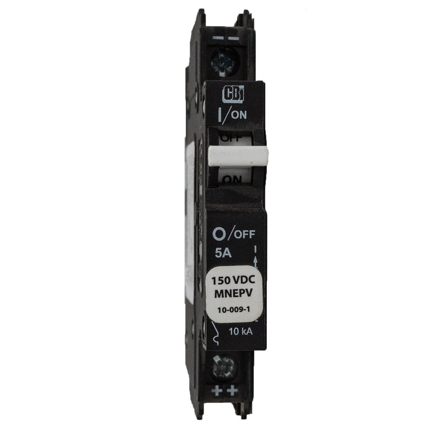 MidNite Solar, 5A, 150 VDC, DIN rail mount breaker, 13mm wide | MNEPV5