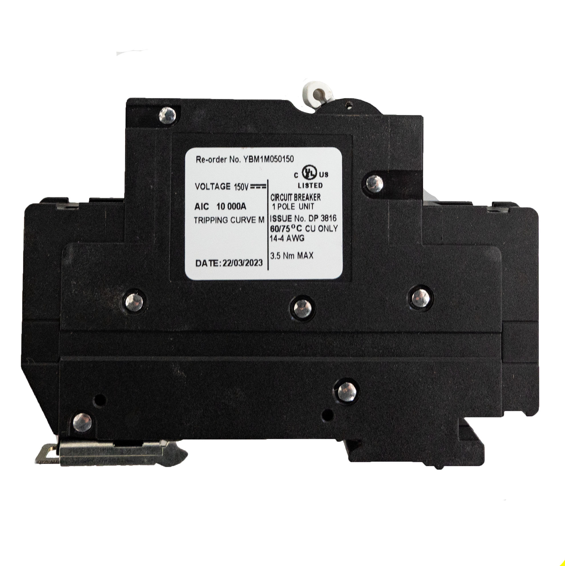 MidNite Solar, 50A, 150/300 VDC, DIN rail mount breaker, 13mm wide | MNEPV50