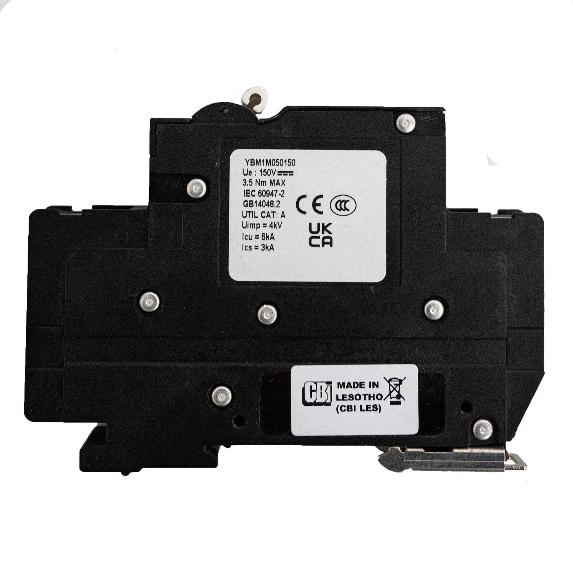 MidNite Solar, 50A, 150/300 VDC, DIN rail mount breaker, 13mm wide | MNEPV50