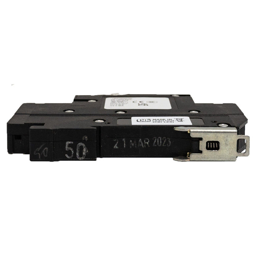 MidNite Solar, 50A, 150/300 VDC, DIN rail mount breaker, 13mm wide | MNEPV50