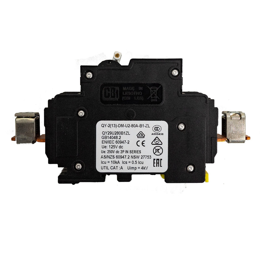 MidNite Solar, 80A, 150 VDC, DIN rail mount, 26mm wide | MNEPV80