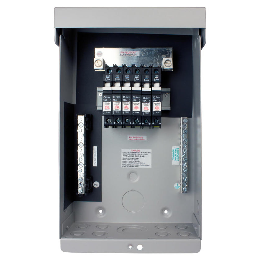 DC Combiner Box for 6 x 150 VDC Breakers or 4 x 600 VDC Fuse Holders | MNPV6