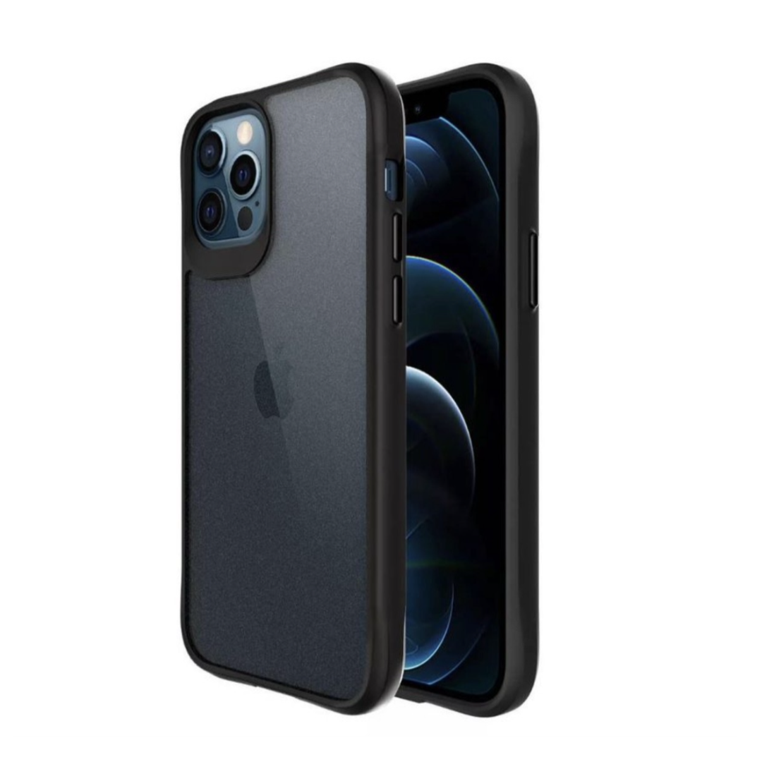 Transparent Case With Black Border for iPhone 12 and 12pro