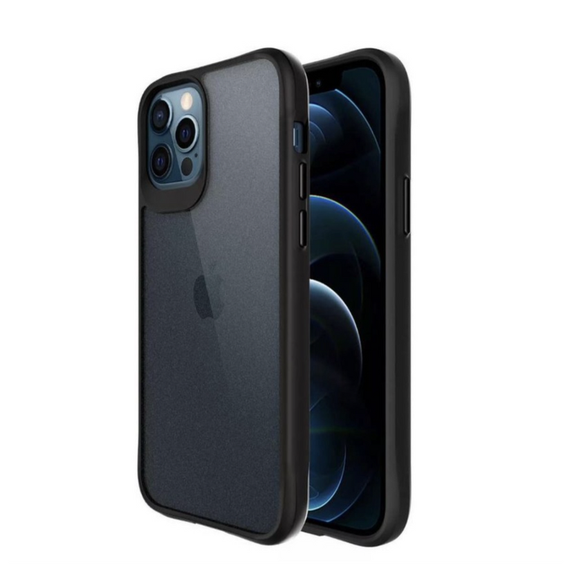 Transparent Case With Black Border for iPhone 12 and 12pro