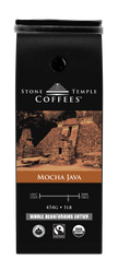 Mocha Java - Whole Bean, Medium Roast, Certified Organic OCIA / Fairtrade Coffee 1lb/454g