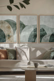 GREEN ELEGANCE TRIO (3 Oeuvres sur toile étirée)