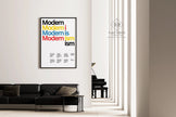 Modernism Typography Art Print: Dietmar Winkler Giclee Poster