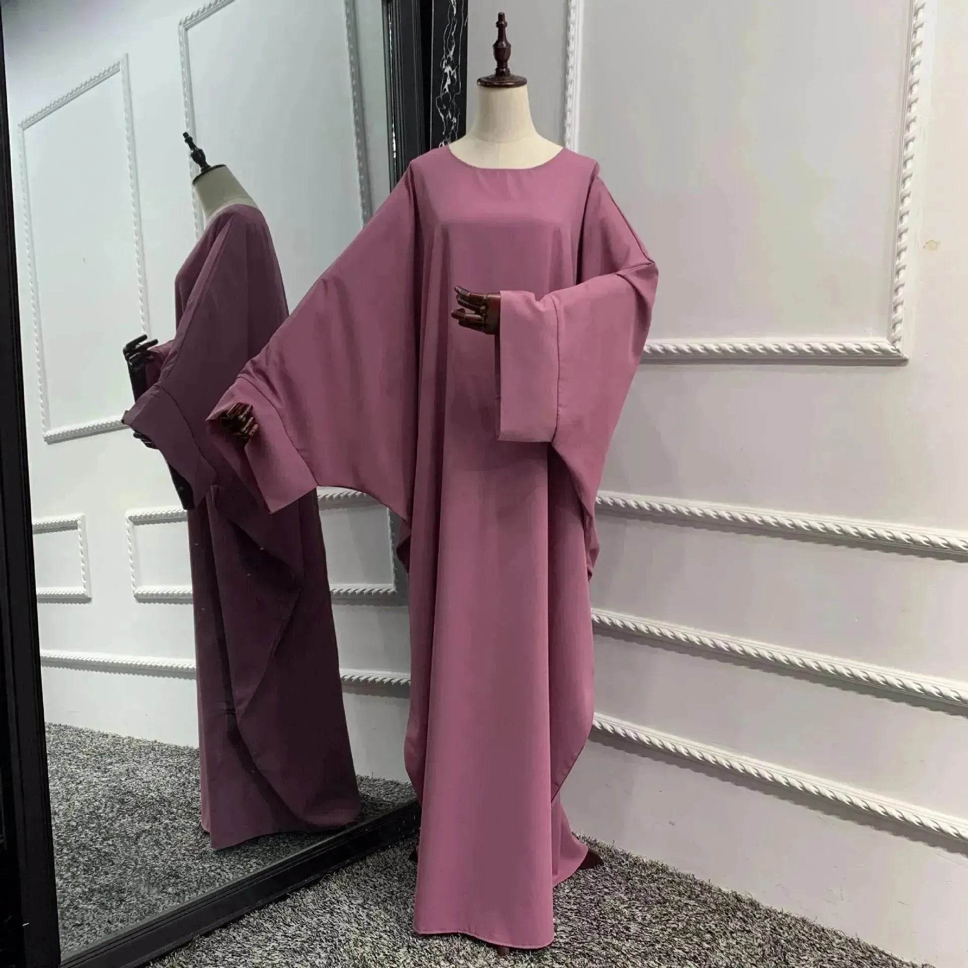 Modest Plain Abaya Dress for Arab Middle East Dubai Turkey Women Casual Everyday Kaftan Abaya