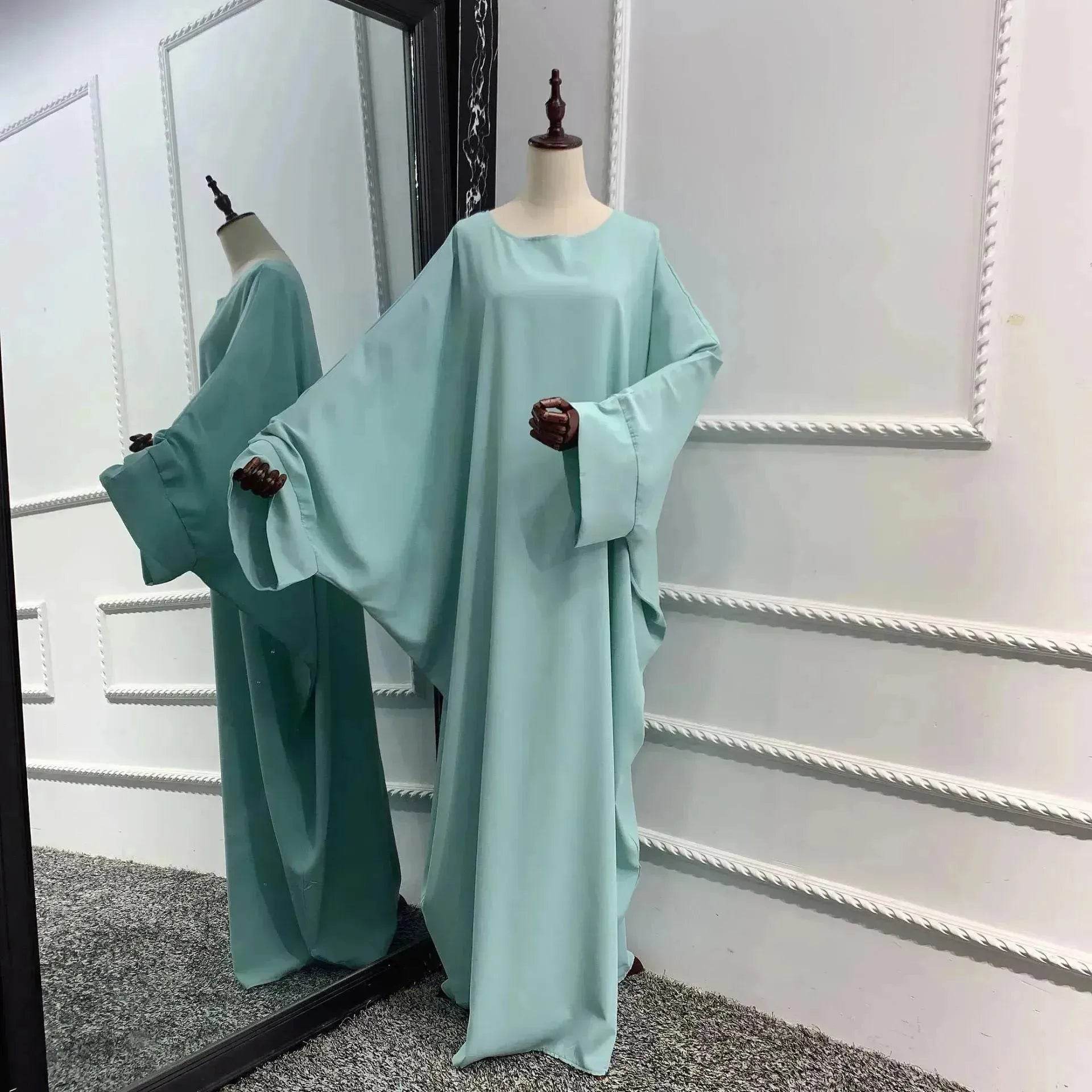 Modest Plain Abaya Dress for Arab Middle East Dubai Turkey Women Casual Everyday Kaftan Abaya