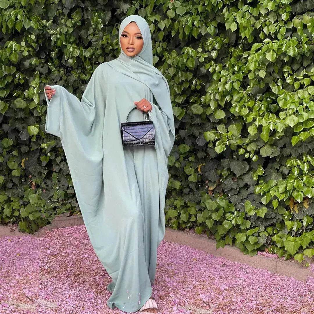 Modest Plain Abaya Dress for Arab Middle East Dubai Turkey Women Casual Everyday Kaftan Abaya