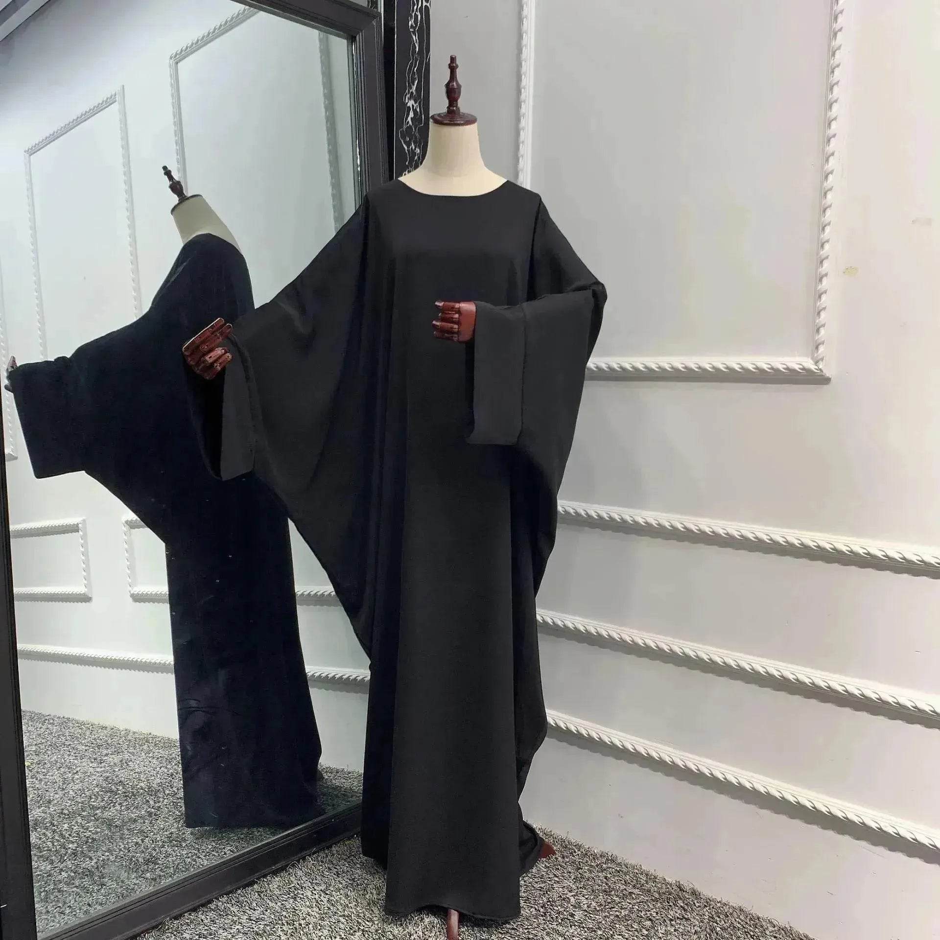Modest Plain Abaya Dress for Arab Middle East Dubai Turkey Women Casual Everyday Kaftan Abaya