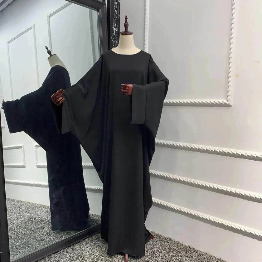 Modest Plain Abaya Dress for Arab Middle East Dubai Turkey Women Casual Everyday Kaftan Abaya