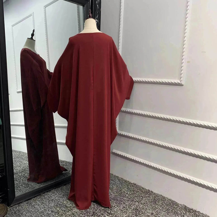Modest Plain Abaya Dress for Arab Middle East Dubai Turkey Women Casual Everyday Kaftan Abaya
