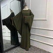 Modest Plain Abaya Dress for Arab Middle East Dubai Turkey Women Casual Everyday Kaftan Abaya