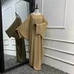 Modest Plain Abaya Dress for Arab Middle East Dubai Turkey Women Casual Everyday Kaftan Abaya