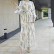 Modest Pleated Skirt Dress for Middle East Women