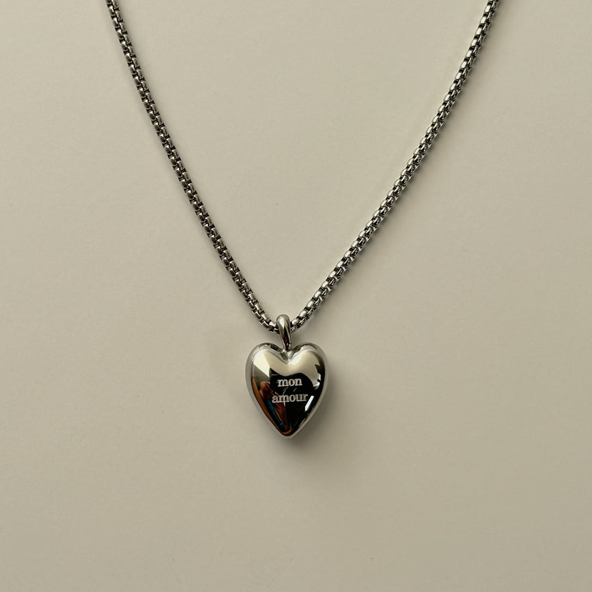 Mon Amour Necklace- Silver