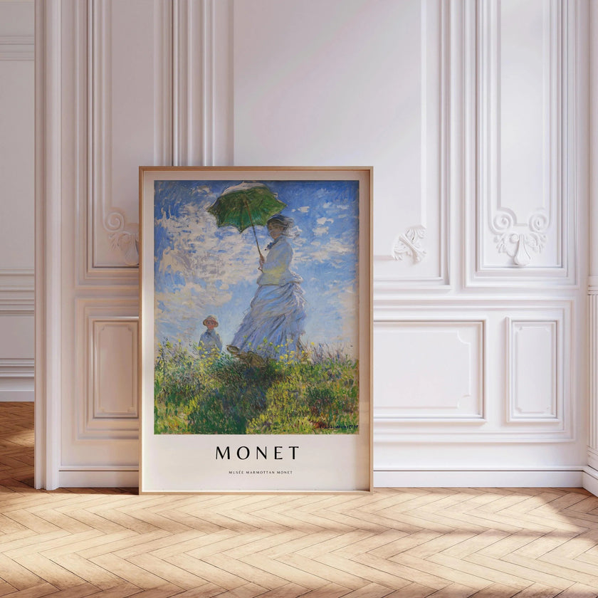 Monet - Madame Monet with Parasol: Giclee Fine Art Print