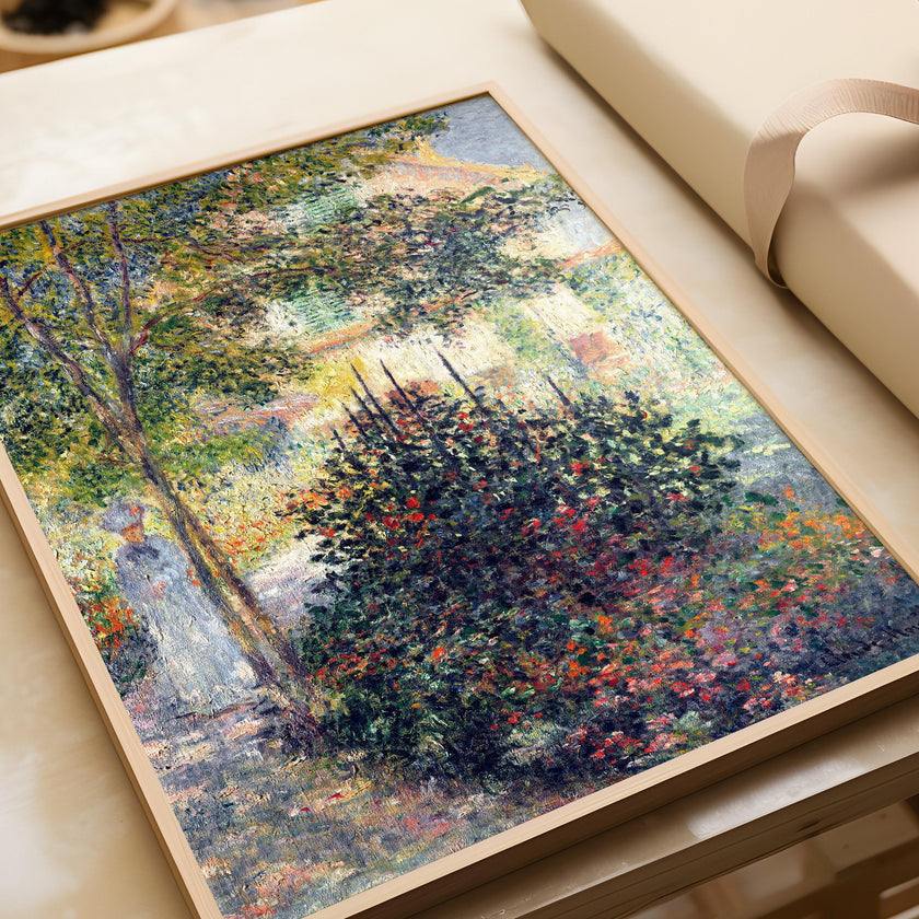 Monet's Garden at Argenteuil Print: Famous Impressionist Art