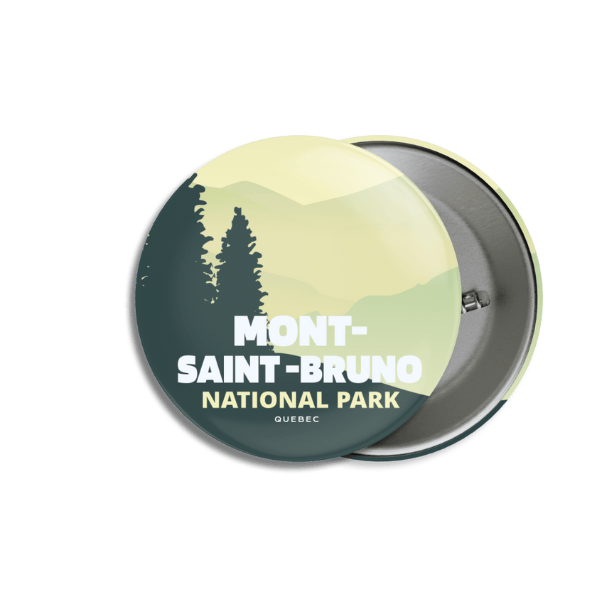 Mont-Saint-Bruno National Park of Quebec Pinback Button, Canada Parks