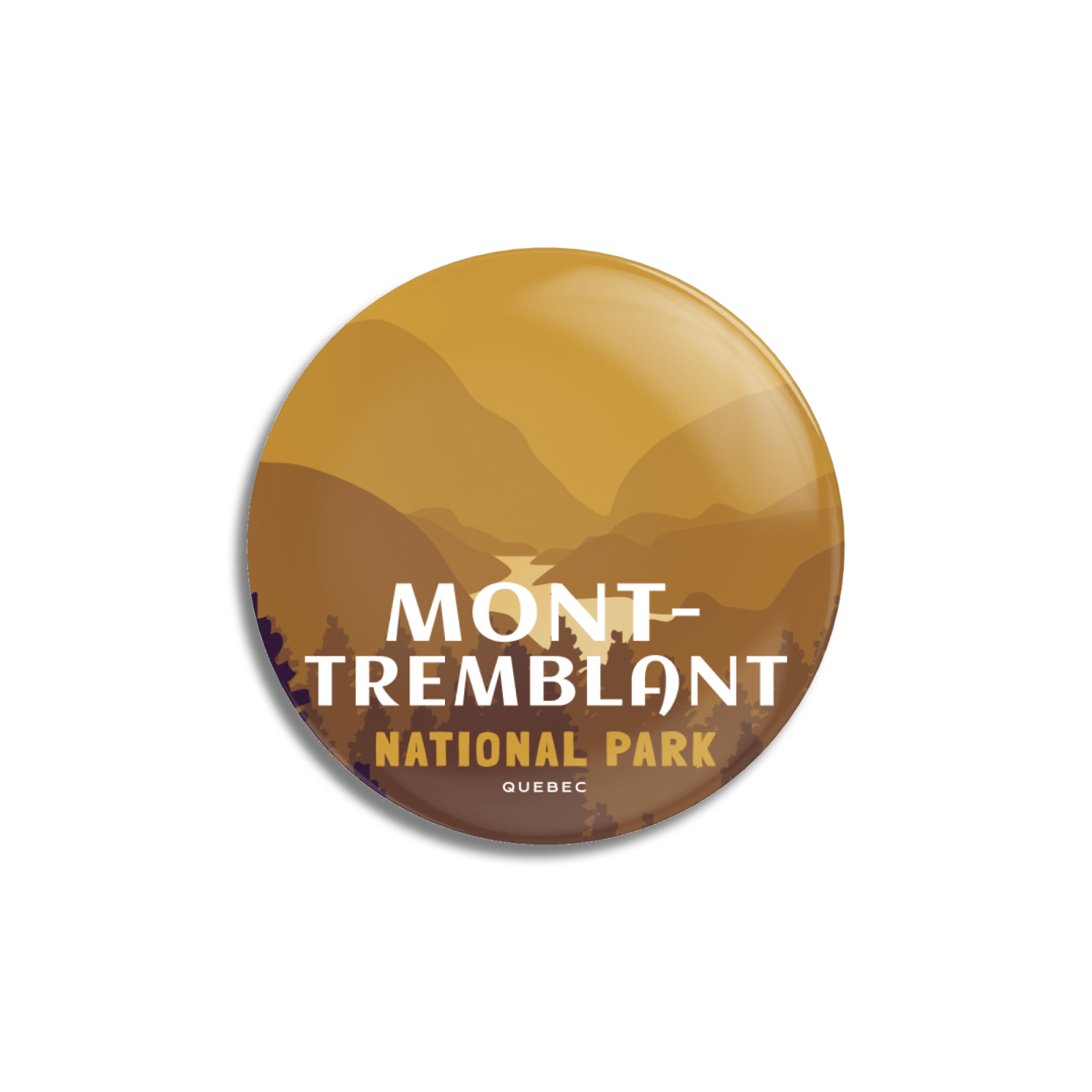 Mont-Tremblant National Park of Quebec Pinback Button, Canada Parks