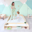 APPLE FULL - Montessori Floor Bed with Shelves