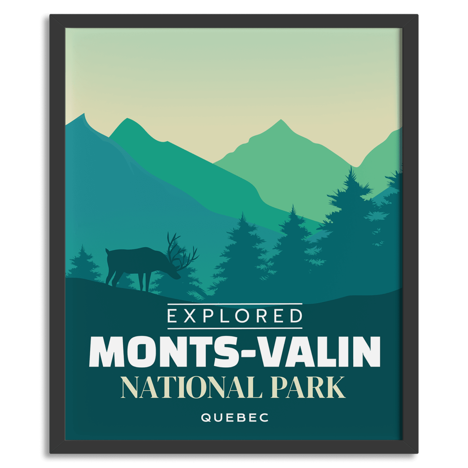 Monts-Valin National Park 'Explored' Poster, Canada Parks