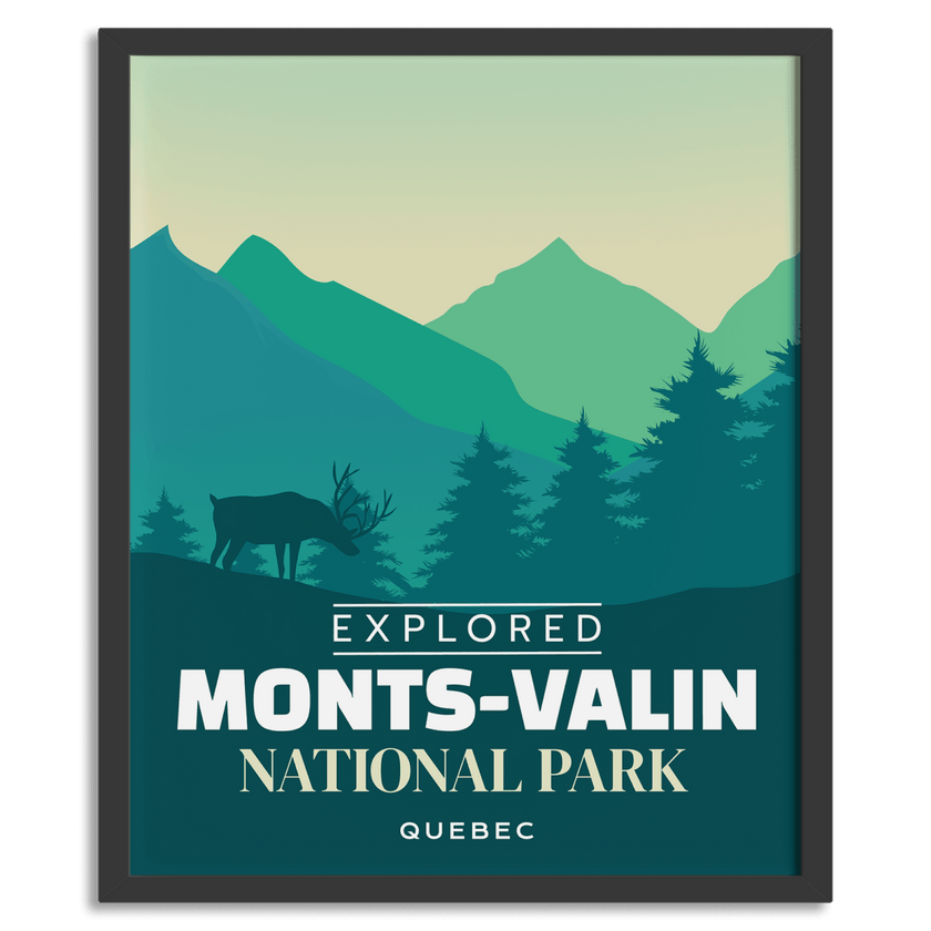 Monts-Valin National Park 'Explored' Poster, Canada Parks
